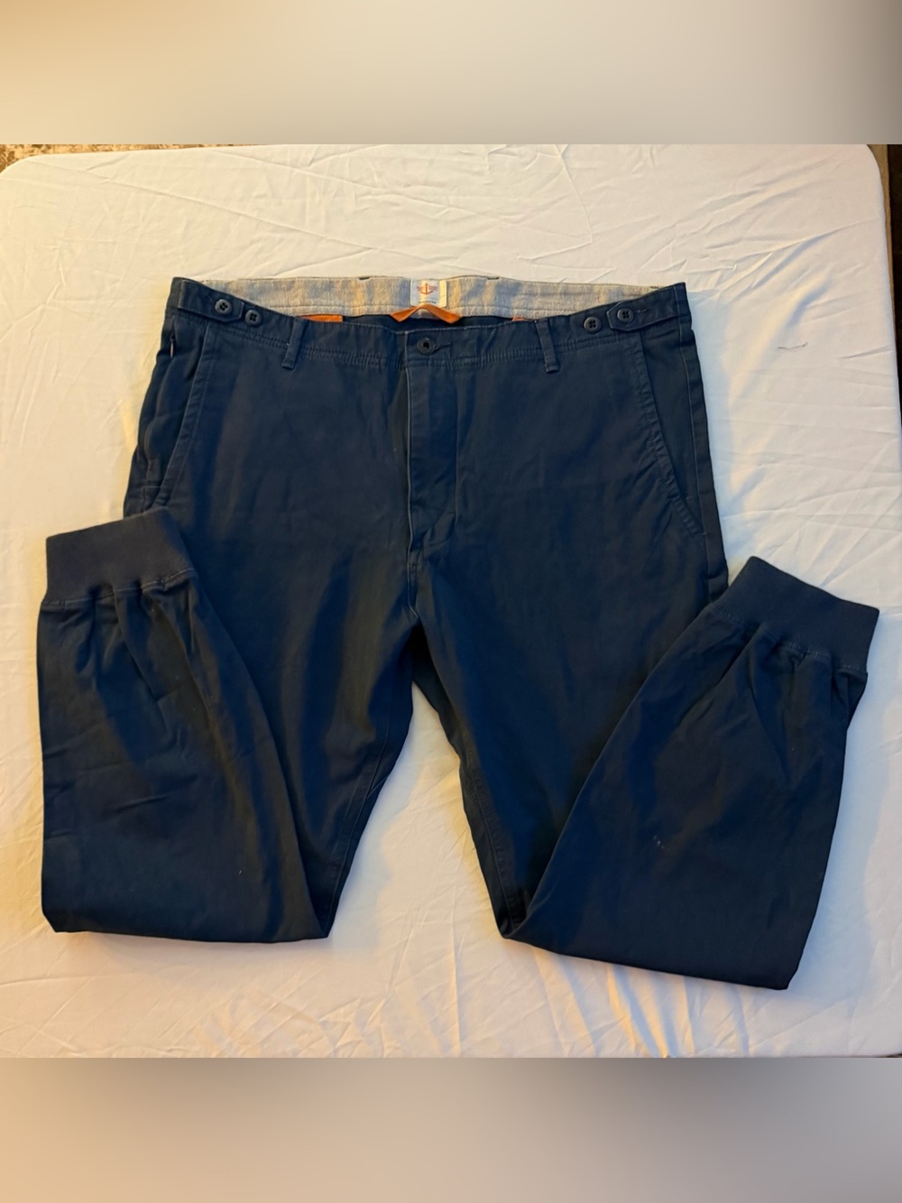 Dockers Navy Blue Alpha Khaki Chino Pants Mens 36x32 Slim Tapered